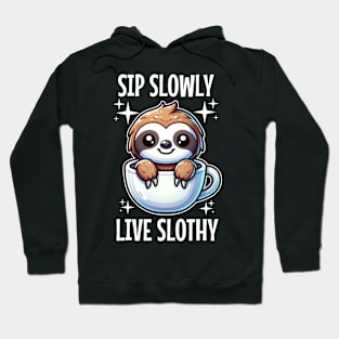 Sip Slowly, Live Slothy Hoodie